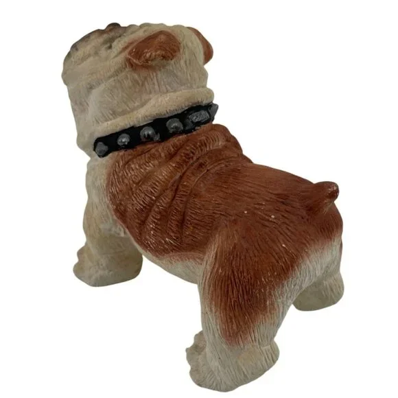 English Bulldog Resin Figurine Spiked Collar - Picture 6 of 11